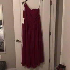 Azazie Nora Burgundy Bridesmaid Dress